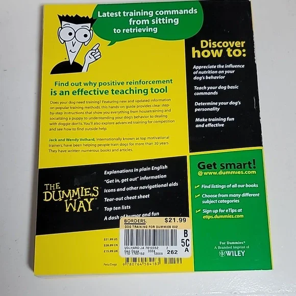 Dog training for dummies, Jack Volhard and Wendy Volhard, 2nd Edition, Preloved - Picture 2 of 4